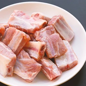 A close up image of raw pork spare ribs