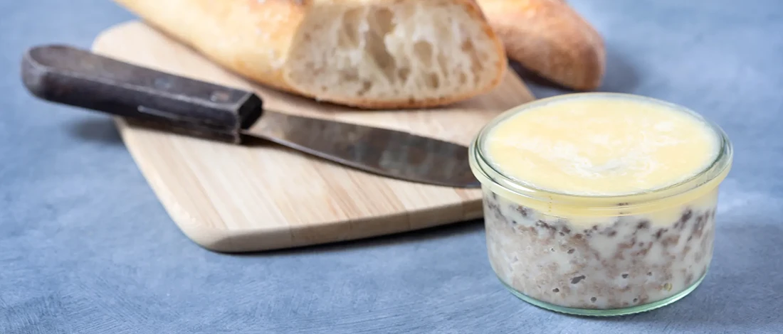 An image of potted meat and bread