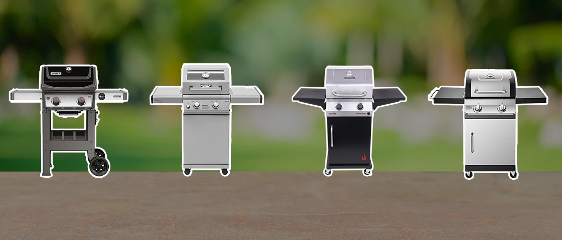 A line up image of best 2-burner grills