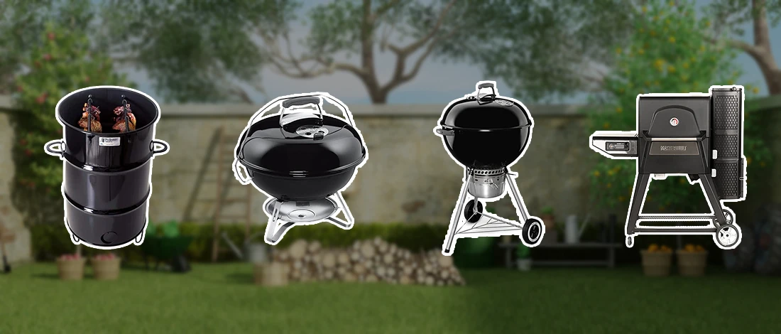 A line up image of best charcoal grills