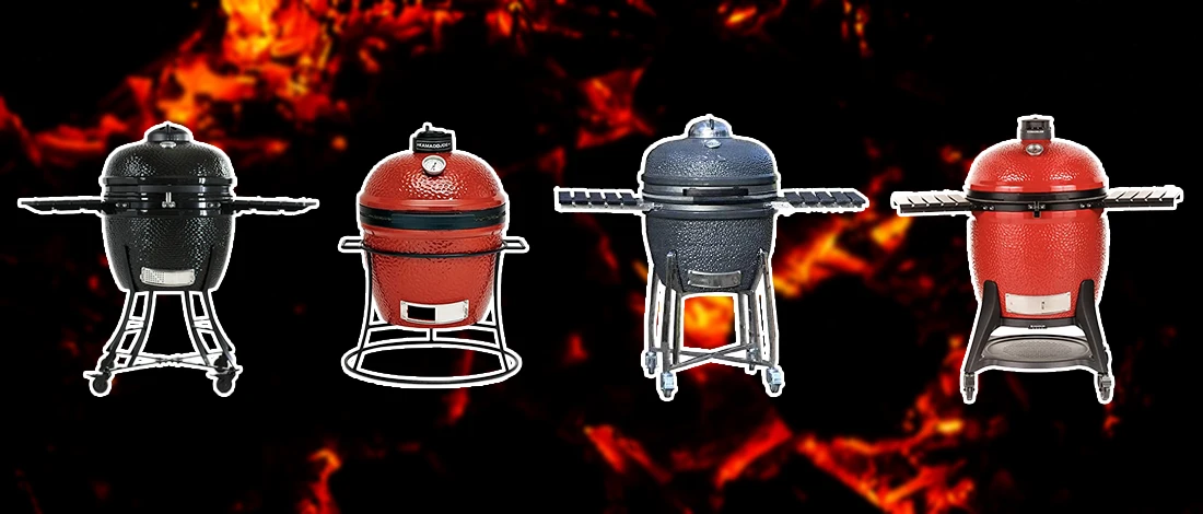 A line up image of best kamado grills