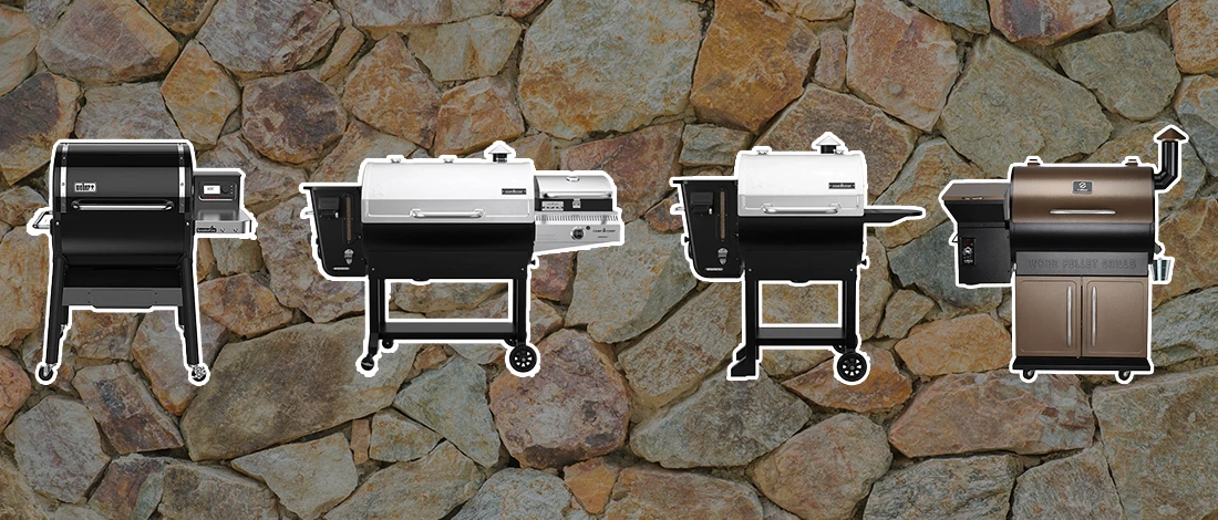A line up image of best pellet grill for searing