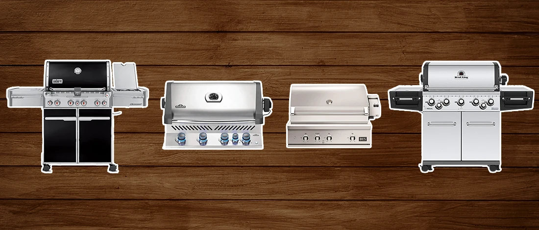 A line up image of best rotisserie grills