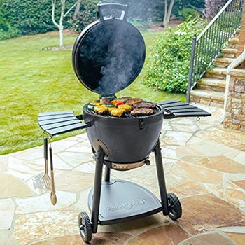 An image of kamado grill with extra features