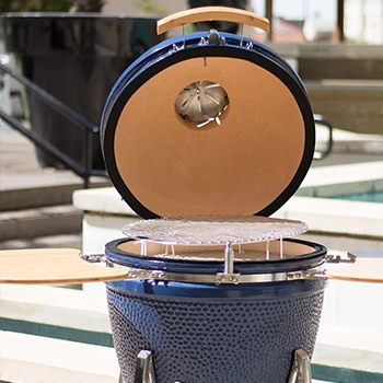 A close up image of kamado grill made with good quality materials