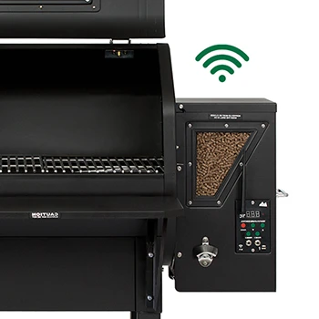 An image of a pellet grill for searing that is Wi-Fi capable