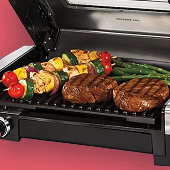 An image of a grill with removable plate that is versatile
