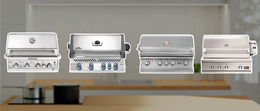 A line up image of best built-in gas grills