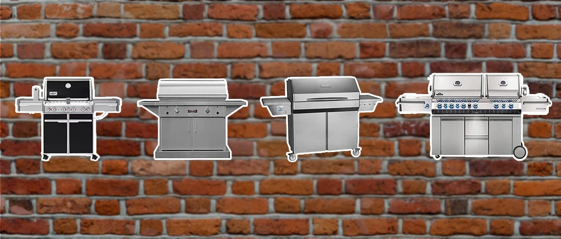 A line up image of best high-end grills
