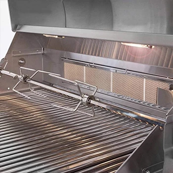 An image of built-in gas grill with infrared burner feature