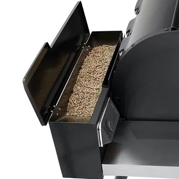 An image of a pellet smoker grill with a good pellet hopper capacity