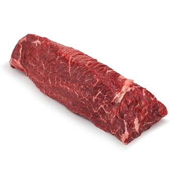 Hanger steak meat on a white background