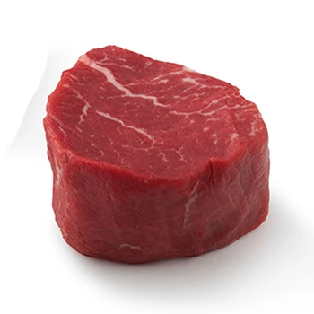 A tenderloin steak on a white background