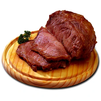 Brazilian cut of beef called cupim placed on a wooden board