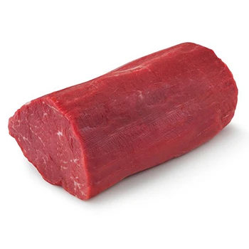 Tenderloin cut of beef on a white background