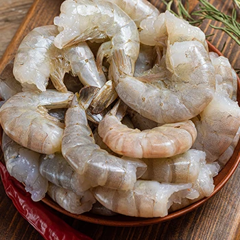 A bowl of raw shrimp that will be stored in the fridge