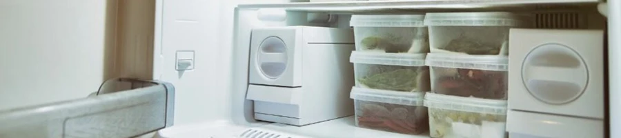 Inside of a freezer that can be used to freeze-dry meats