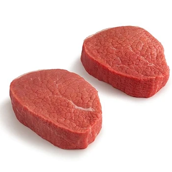 Eye of round steak on a white background