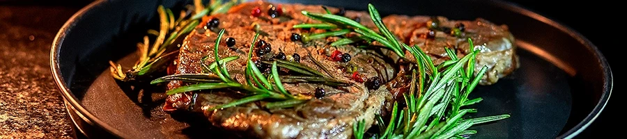 A steak being reheated in the oven