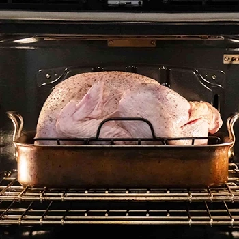 Oven-roasting a partially frozen turkey