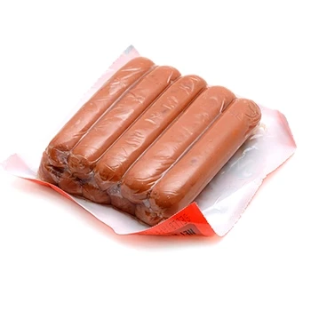 Hotdogs in its original packaging placed on a white background