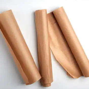 a three-parchment paper on a white background