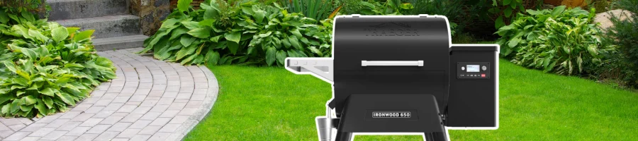 Traeger Ironwood 650 in a garden