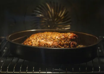 Crusted beef tenderloin in oven