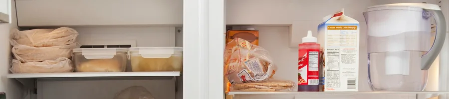 Meatloaf in a container in the fridge