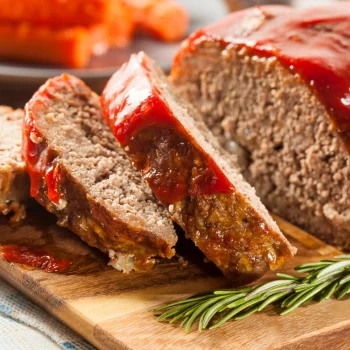 Cut meatloaf