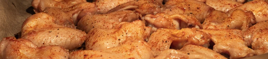 Brined chicken wings in an oven