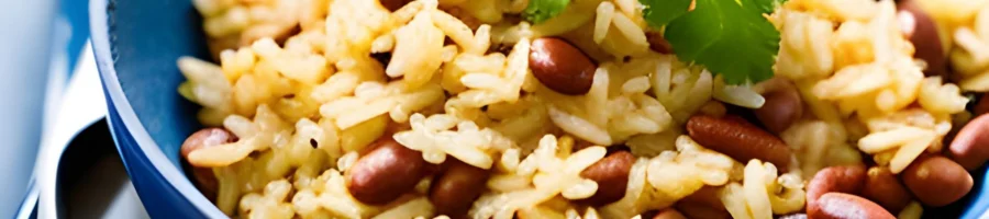 Rice and beans in a bowl