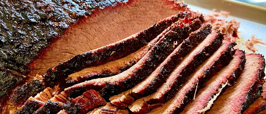 A beef brisket perfectly smoked at 250 degrees