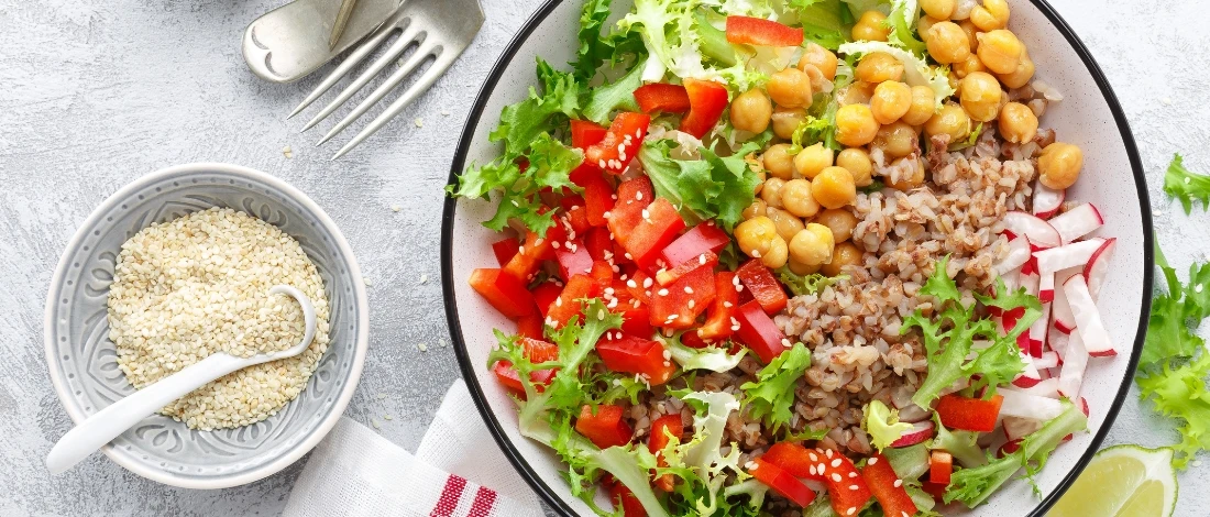 A plant-based meal of the day