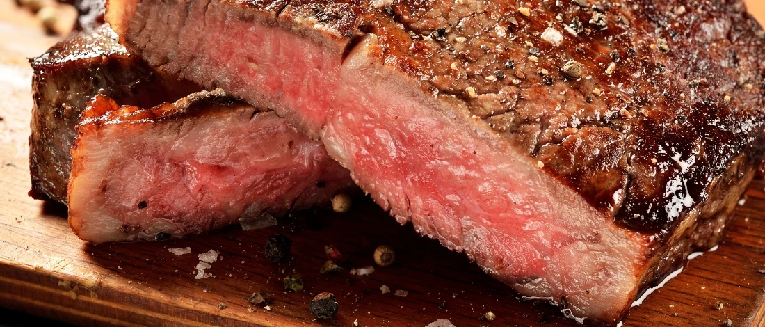 A close up shot of an overrated steak