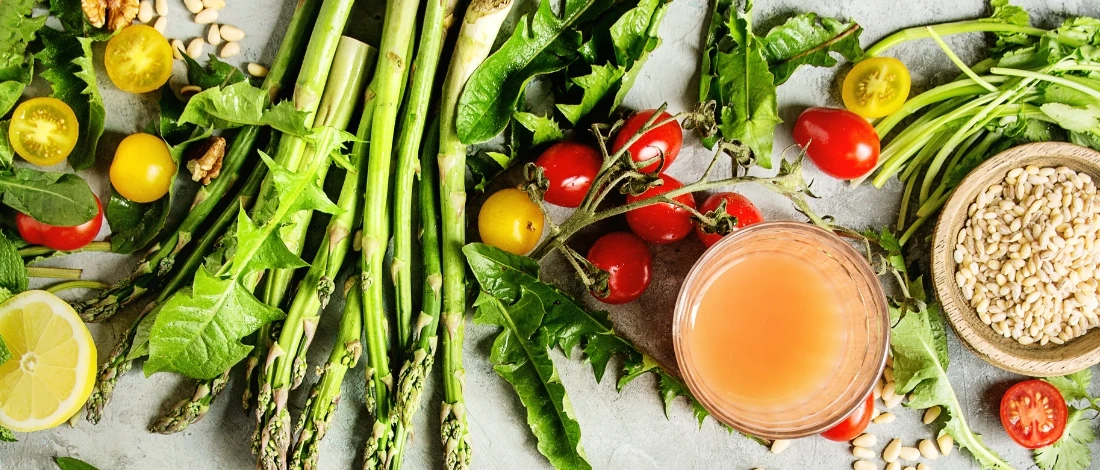 A top view of vegetables