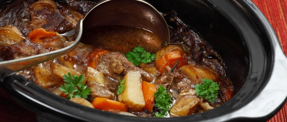 A delicious slow cooked dish in a pot