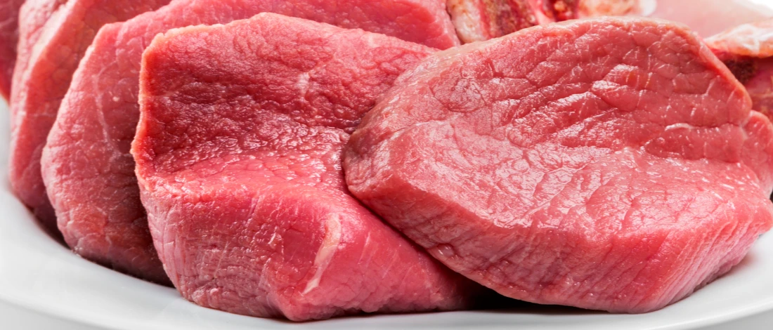 Meat sitting on a meat market for thanksgiving