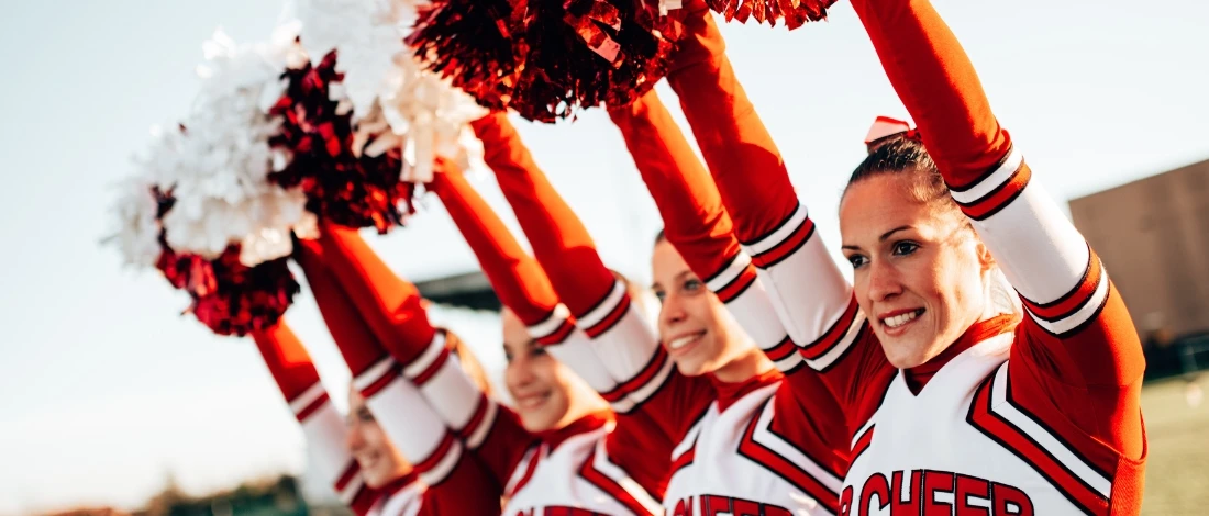The beautiful cheerleaders