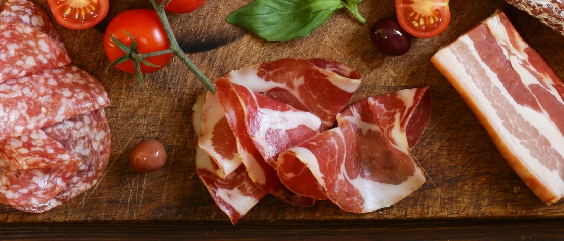 A sliced meat and deli meats