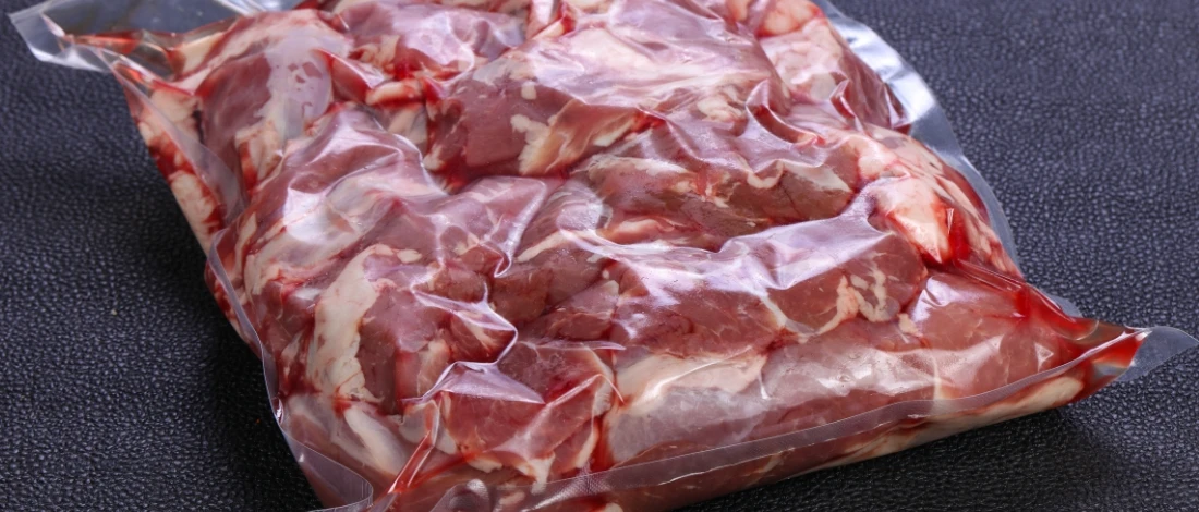 A fresh meat packed in a plastic