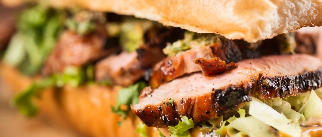 A delicious pork tenderloin sandwich