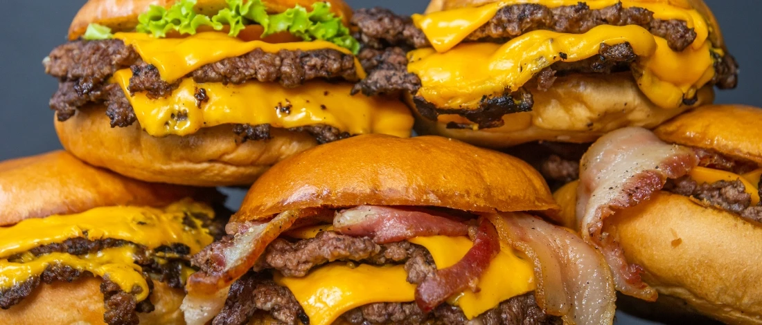 A mountain of burger