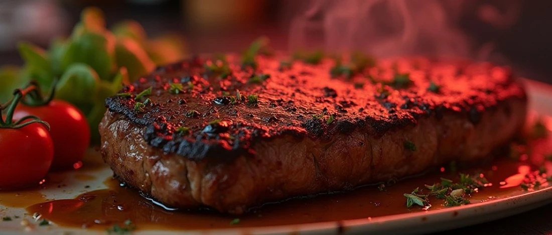 A reheated delicious steak