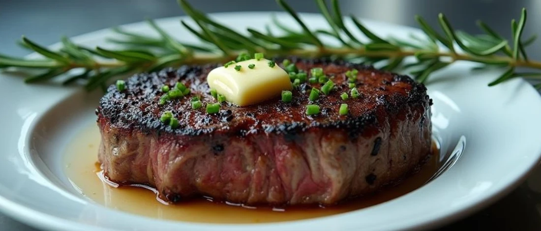 A Blackened Steak served on a plate