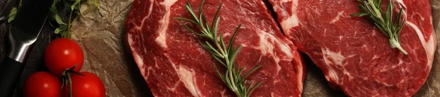 A top view of fresh meat