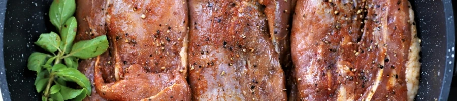 A marinated sliced beef meat