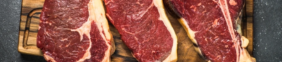 A top view of fresh sliced meat