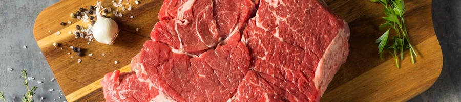 A fresh raw meat