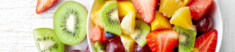 A freshly sliced fruits as a side dish for sandwich
